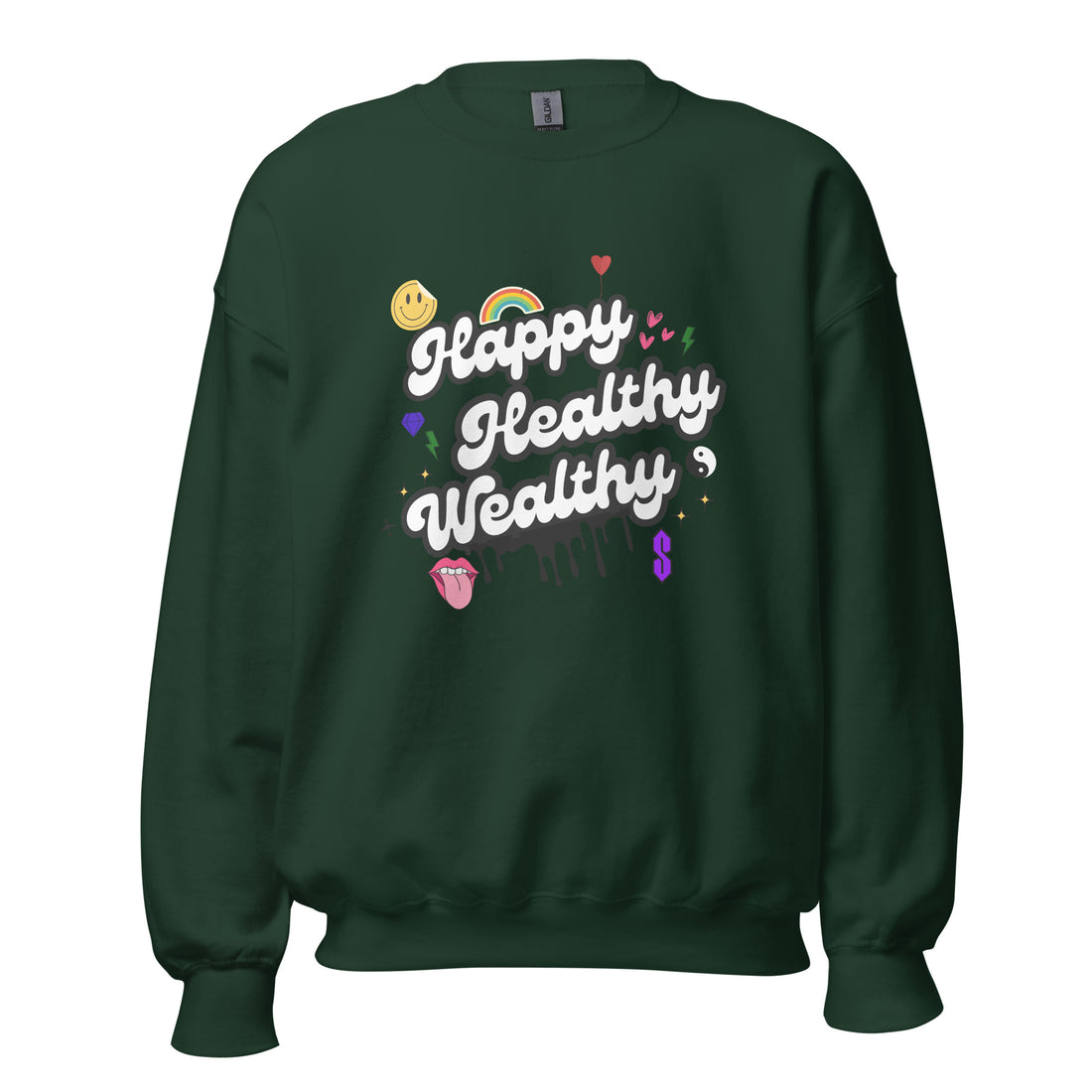 Happy, Healthy, Wealthy Crop Top | Empowering Lifestyle Apparel | Vibe Snob