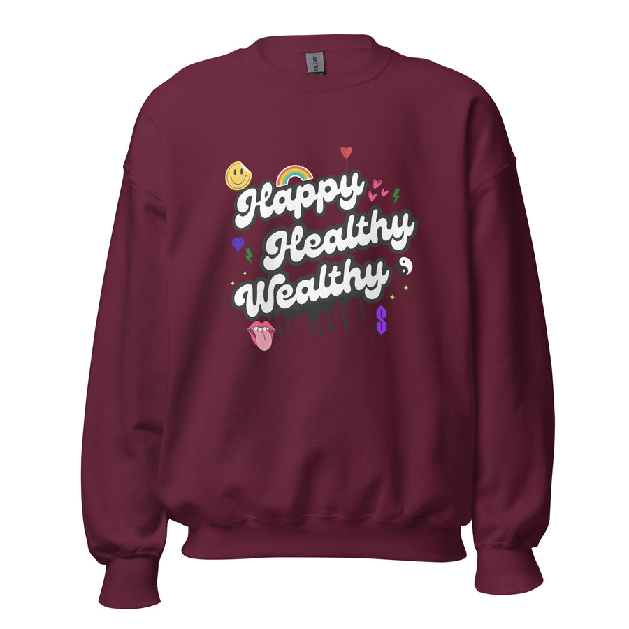 Happy, Healthy, Wealthy Crop Top | Empowering Lifestyle Apparel | Vibe Snob