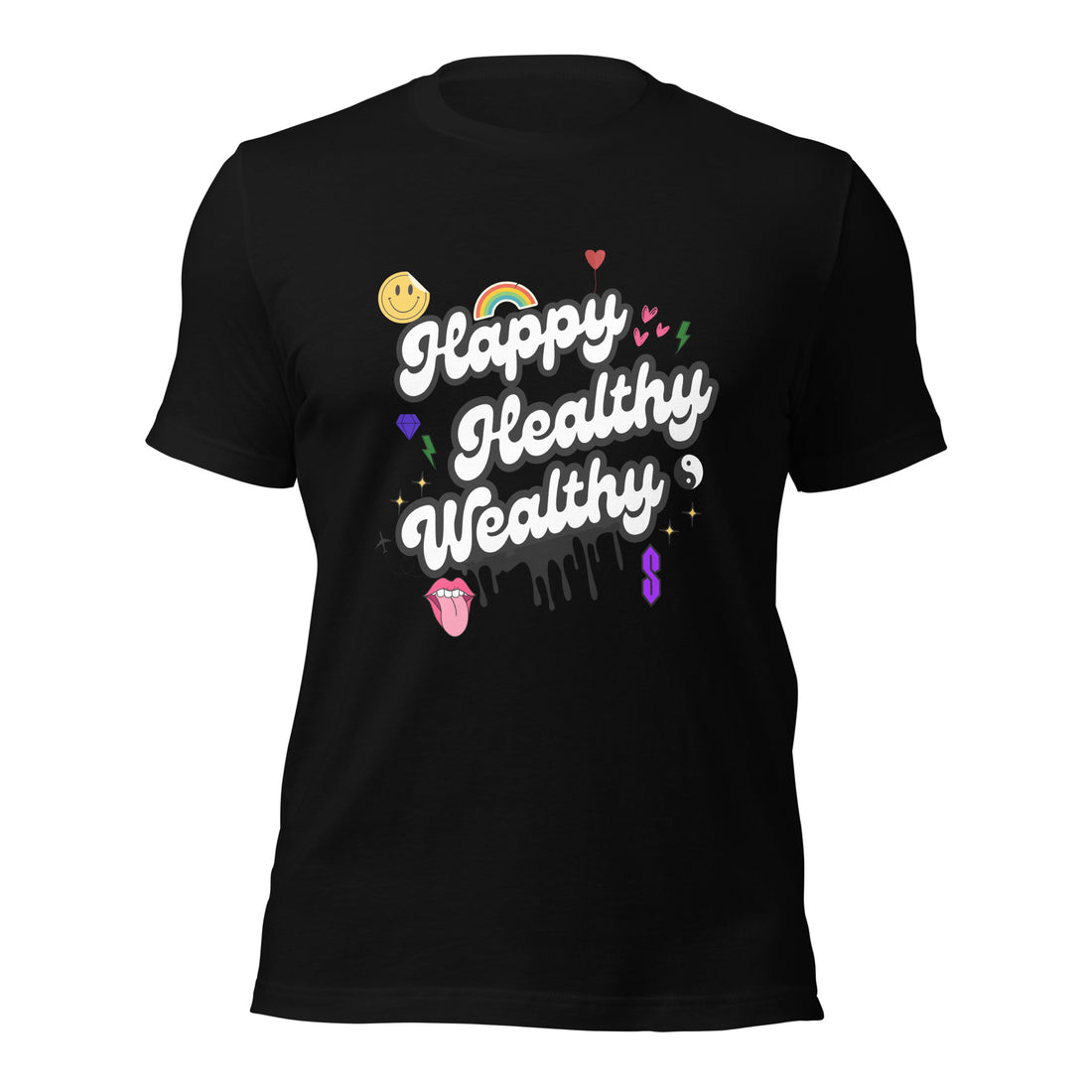 Happy, Healthy, Wealthy T-Shirt  | Empowering Lifestyle Apparel | Vibe Snob