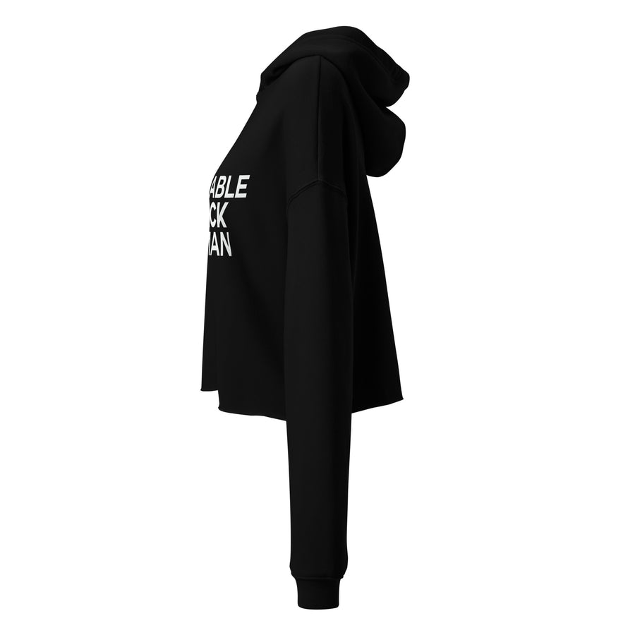 Valuable Black Woman Crop Hoodie - Vibe Snob